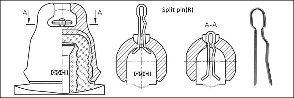 U70BLA Aerodynamic Type Glass Insulators IEC Standard for High Voltage Lines (3)