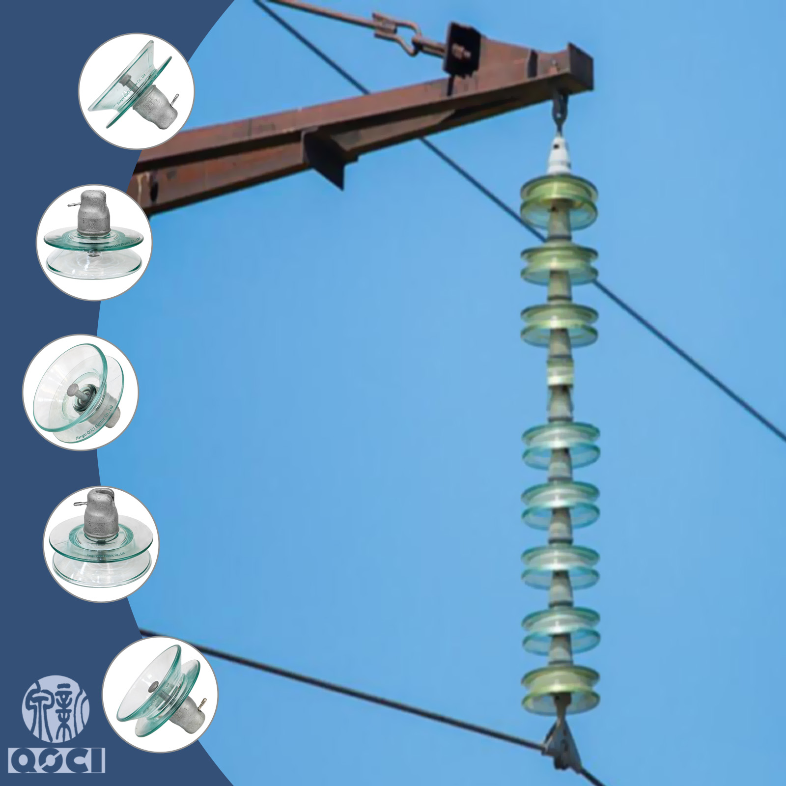 U70BLD External Double-shed Type Glass Insulators IEC Standard for High Voltage Lines (4)