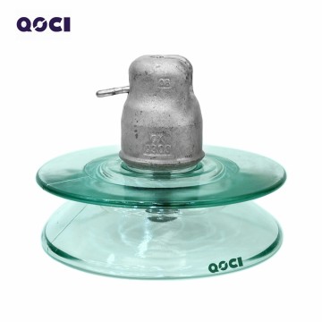 U300BD High Voltage Cap and Pin Type Anti-Fog Glass Isolator Toughened Double Shed Glass Electric Insulator