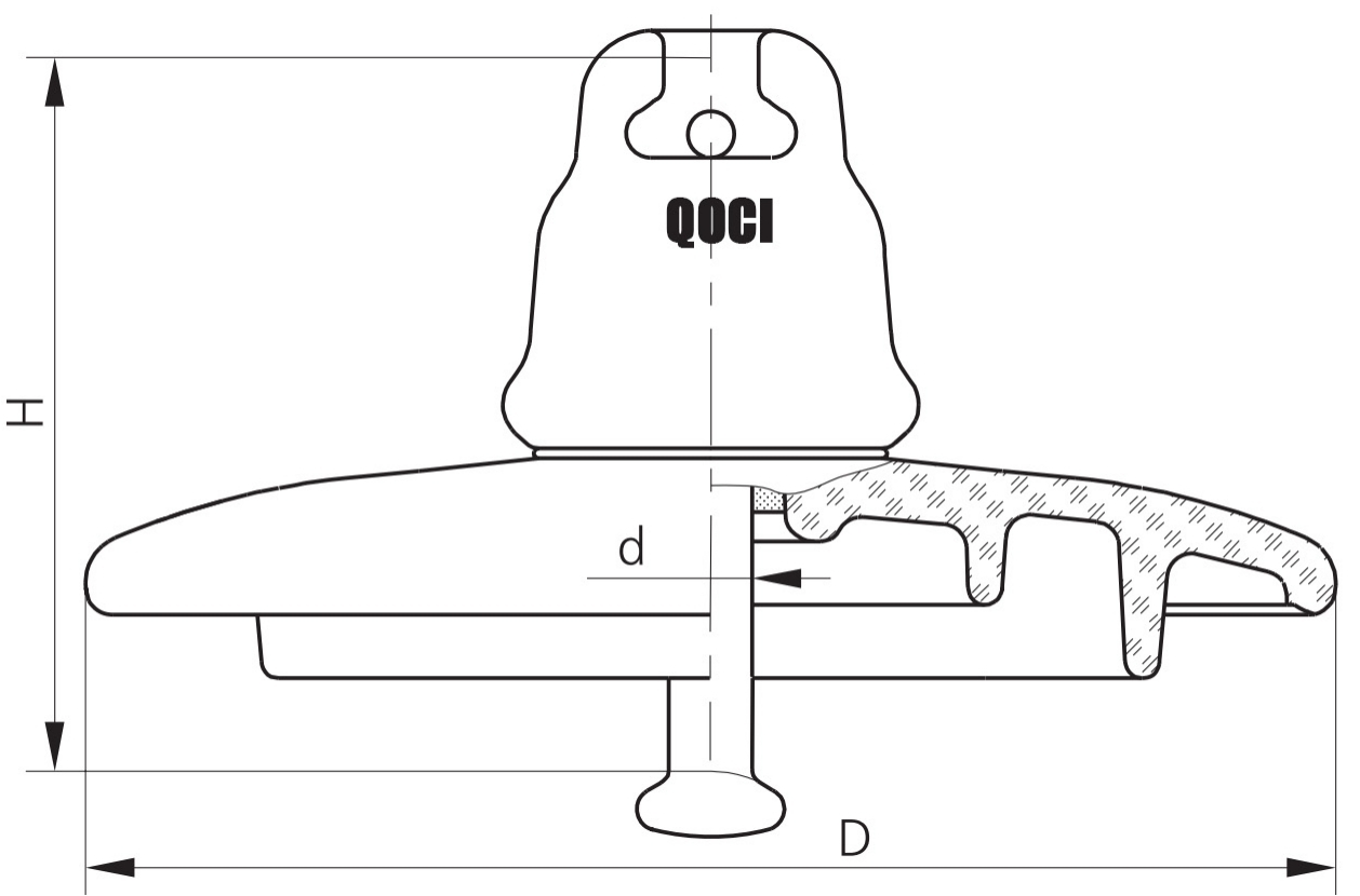PS-70E Toughened Suspension Glass Insulator (1)
